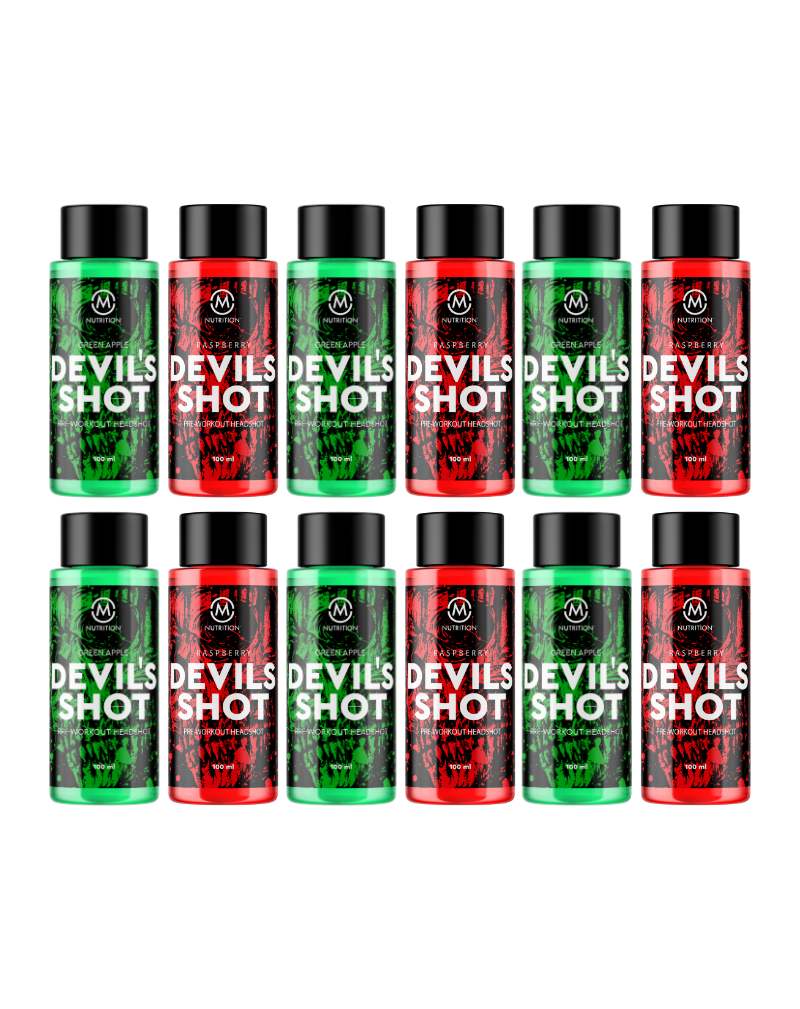 Mix & Match: 12 kpl M-Nutrition Devil's Shot, 100 ml