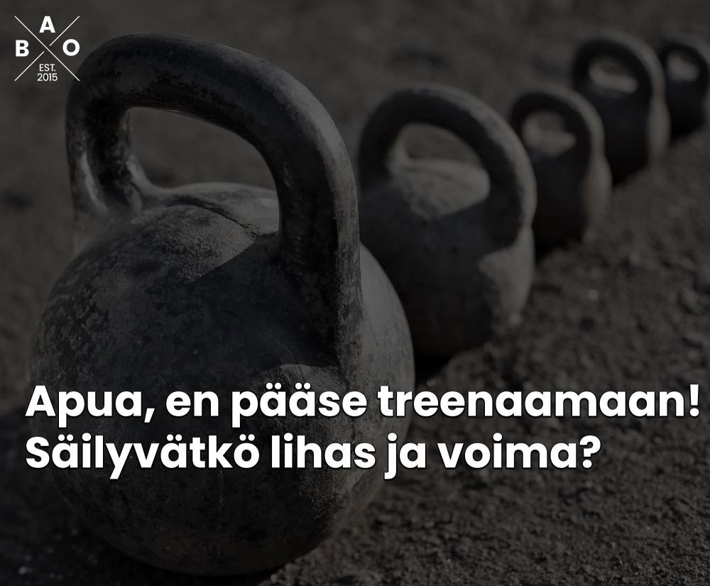Apua, en pääse treenaamaan. Säilyvätkö lihas ja voima?