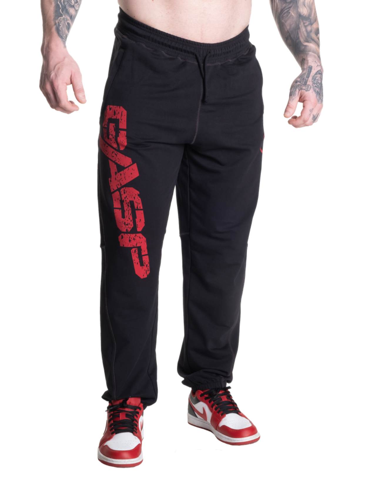 GASP Vintage Sweatpants, Black/Red