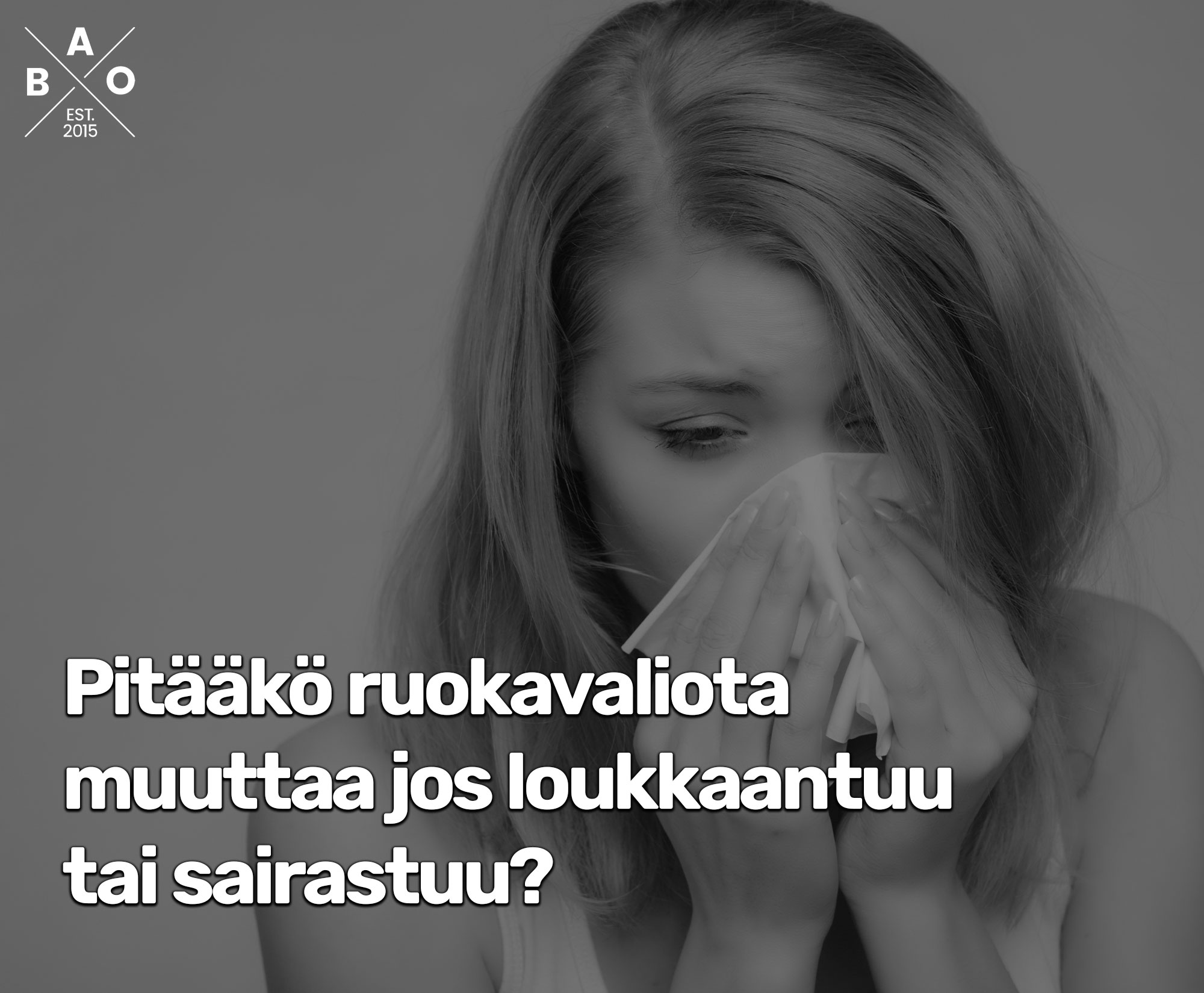 Pitääkö ruokavaliota muuttaa jos loukkaantuu tai sairastuu?