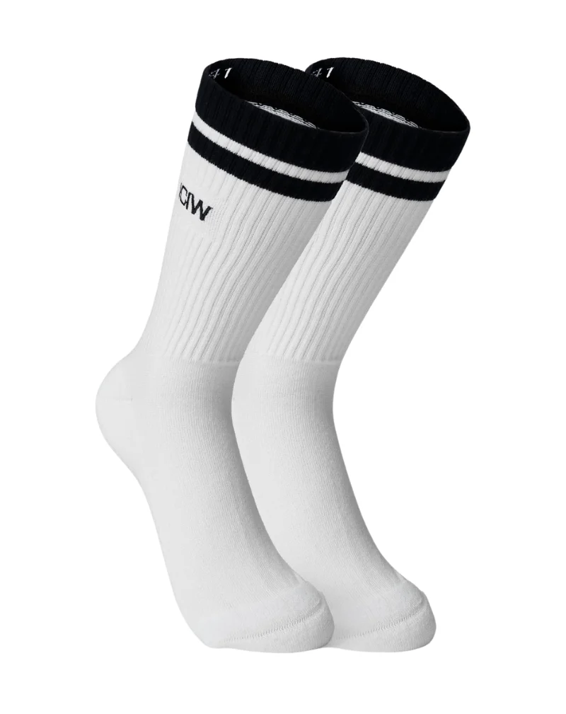 ICIW Training Striped Socks 2-Pack, White/Black