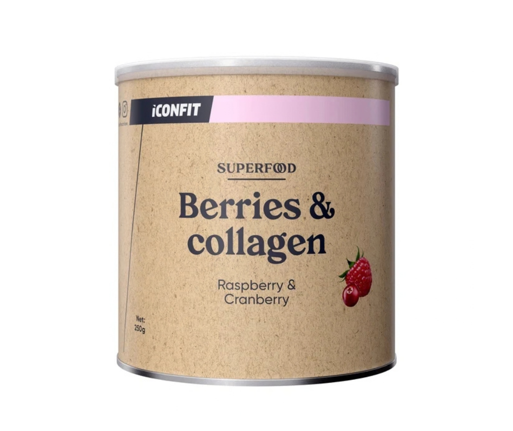ICONFIT Superfood Berries & Collagen, Raspberry & Cranberry, 250&nbsp;g