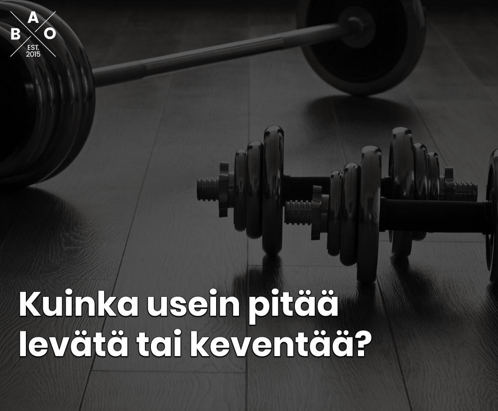 Kuinka usein pitää levätä tai keventää treeniä?