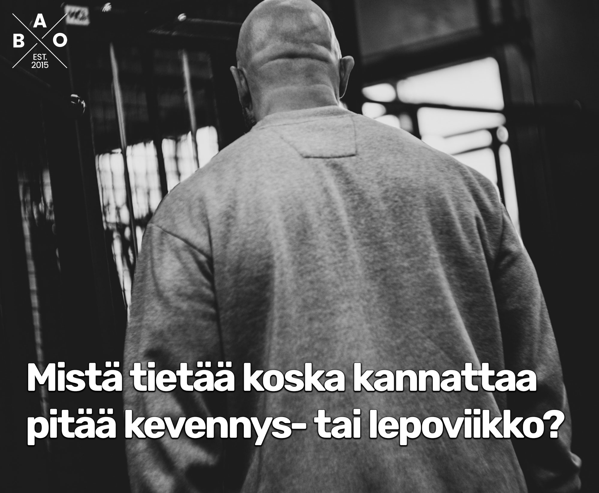Mistä tietää koska kannattaa pitää kevennys- tai lepoviikko?