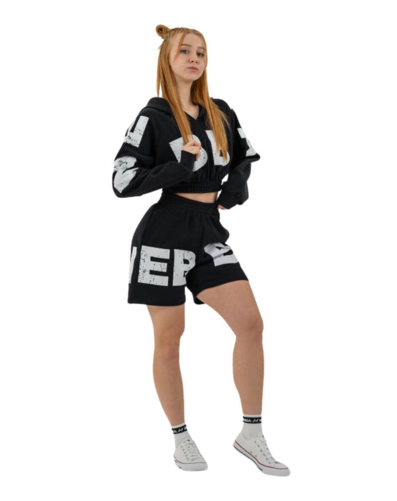 NEBBIA 624 Cotton Gym Shorts 6" Muscle Mommy, Black