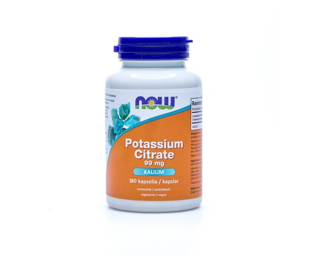 NOW Foods Potassium Citrate, 180 kaps.