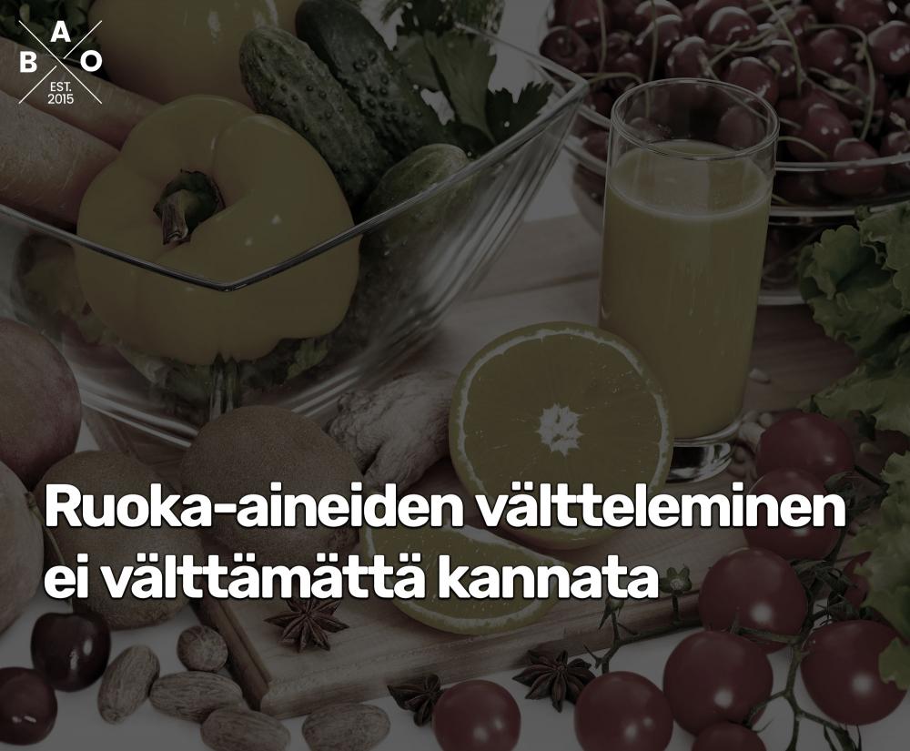 Ruoka-aineiden vältteleminen ei välttämättä kannata