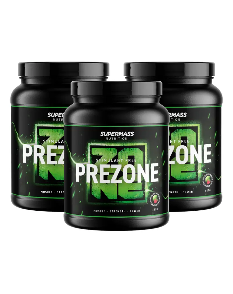 Big Buy: 3 kpl Supermass Nutrition PREZONE Stimulant Free (1,875&nbsp;kg)
