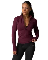 ICIW Define Seamless 1/2 Zip, Dark Mahogany