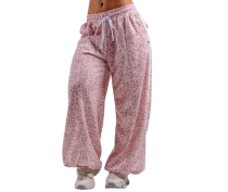 NEBBIA Baggy Leopard Sweatpants PRIMAL 865, Pink Leopard