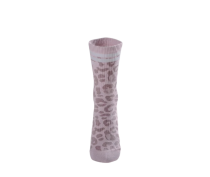 NEBBIA Leopard Crew Socks PRIMAL 106, Pink Leopard