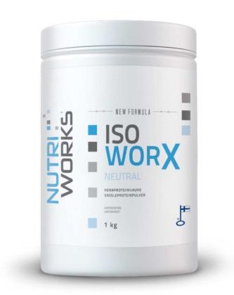 Nutri Works Iso Worx Lactose Free, 1 kg, Maustamaton