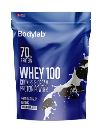 Bodylab Whey 100, 1&nbsp;kg, Cookies & Cream