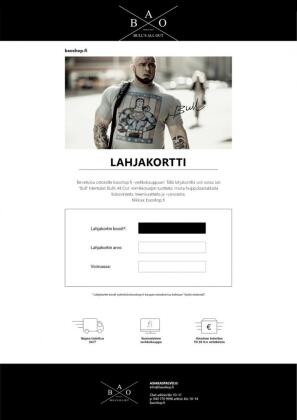 E-lahjakortti Baoshop.fi-verkkokauppaan