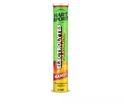 Hart-Sport Elektrolyyttiporeet, 20 tabl. (80&nbsp;g), Mango