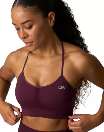 ICIW Shape Seamless Strappy Sports Bra (Kampanjatuote), Dark Mahogany Melange
