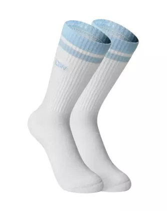 ICIW Training Striped Socks 2-Pack, White/Arctic Blue