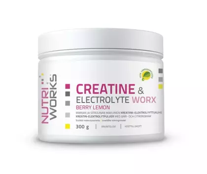 Nutri Works Creatine & Electrolyte WorX, 300&nbsp;g, Berry Lemon
