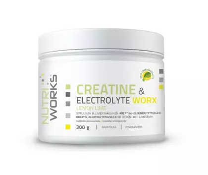 Nutri Works Creatine & Electrolyte WorX, 300&nbsp;g, Lemon Lime