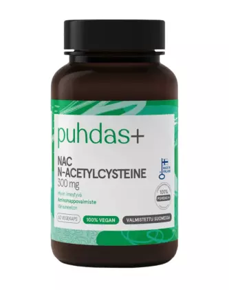 Puhdas+ NAC 300 mg, 60 kaps.