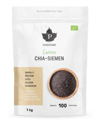 Puhdistamo Luomu Chia-Siemen, 1&nbsp;kg