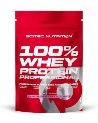 SCITEC 100% Whey Protein Professional 1000&nbsp;g (Bag), Strawberry White-Chocolate