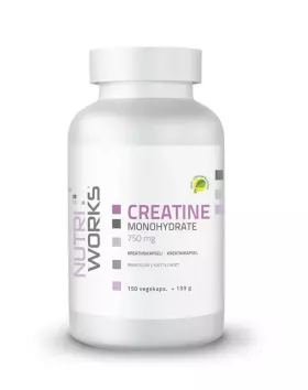 Nutri Works Creatine Monohydrate kapselit, 750 mg, 150 kaps.