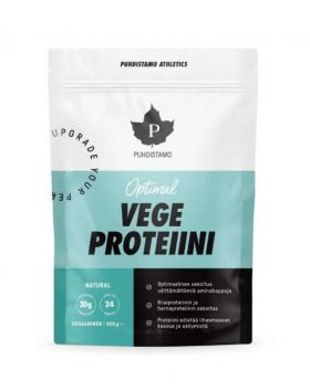 Puhdistamo Athletics Optimal Vege Proteiini, 600&nbsp;g, Maustamaton