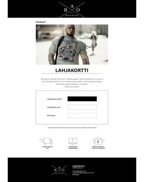 E-lahjakortti Baoshop.fi-verkkokauppaan