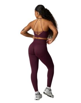 ICIW Shape Seamless Hidden Scrunch Tights, Dark Mahogany Melange