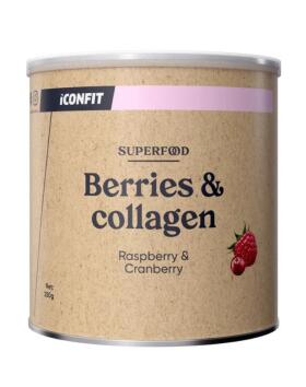 ICONFIT Superfood Berries & Collagen, Raspberry & Cranberry, 250&nbsp;g