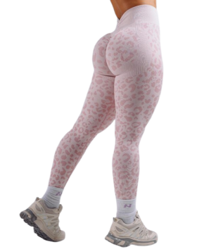 NEBBIA Push-Up Compression Leopard Leggings PRIMAL 849, Pink Leopard