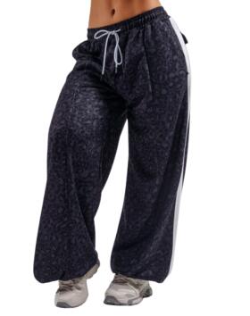 NEBBIA Baggy Leopard Sweatpants PRIMAL 865, Black Leopard