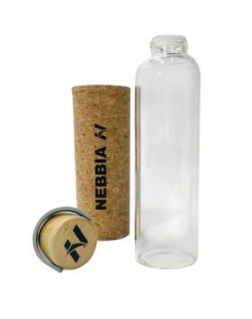 NEBBIA Glass Water Bottle, 550 ml