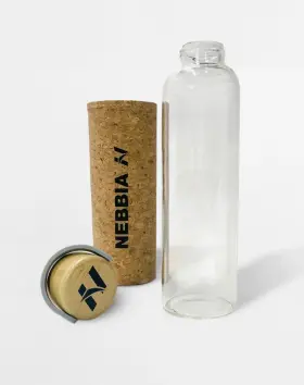 NEBBIA Glass Water Bottle, 550 ml