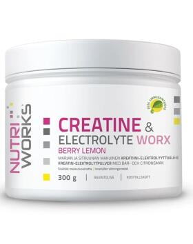 Nutri Works Creatine & Electrolyte WorX, 300&nbsp;g, Berry Lemon
