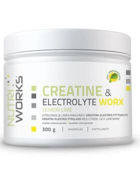 Nutri Works Creatine & Electrolyte WorX, 300&nbsp;g, Lemon Lime