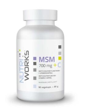 Nutri Works MSM 700 mg +C, 90 kaps. (01.12.2026)