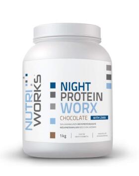 Nutri Works Night Protein Worx With ZMA, 1&nbsp;kg, Chocolate (päiväys 10/26)