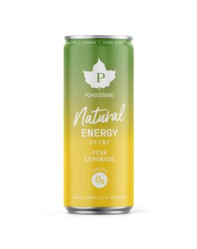 Puhdistamo Natural Energy Drink, 330 ml, Pear Lemonade