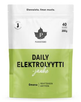 Puhdistamo Daily Elektrolyyttijauhe, 200&nbsp;g, Omena