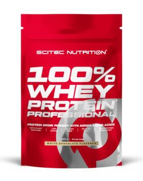 SCITEC 100% Whey Protein Professional 1000&nbsp;g (Bag), White Chocolate