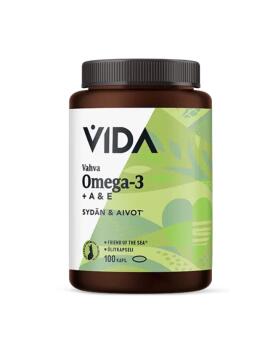 Vida Vahva Omega-3 + A & E, 100 kaps.