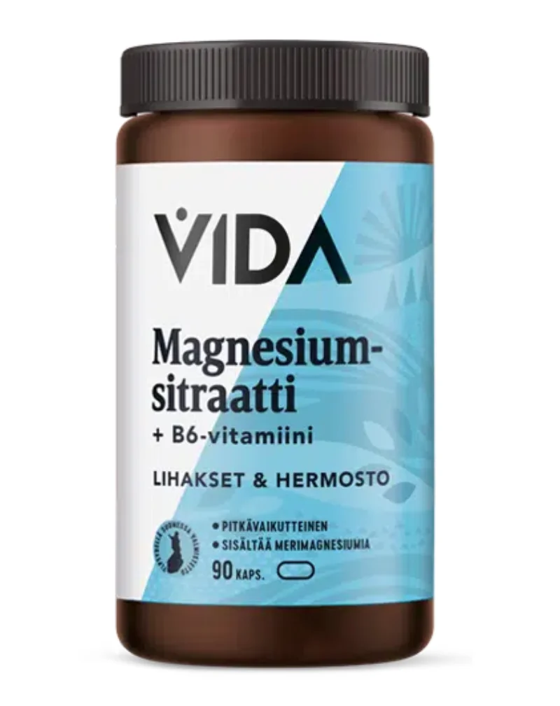 Vida Magnesiumsitraatti +B6, 90 kaps.